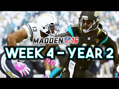 Madden 16 Jaguars Connected Franchise Year 2 - Week 4 vs Chargers (Bortles Returns) Ep.25