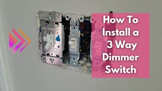 How To Install a 3 Way Dimmer Switch - Lutron