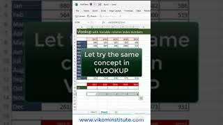 Vlookup with variable column index number #vlookup #vikaljain