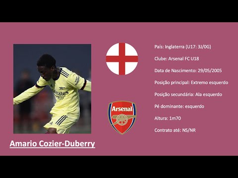 Amario Cozier-Duberry (Arsenal U18) all actions vs Slovakia U17