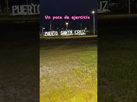 haciendo un poco de ejercicio en Puerto Santa Cruz