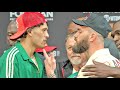 DAVID BENAVIDEZ & CALEB PLANT SEPARATED IN FIRST FACE OFF! BOTH SHARE HATEFUL STARES!
