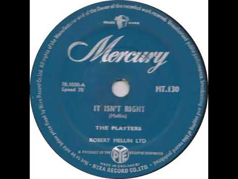UK New Entry 1957 (12a) Platters - It Isn't Right