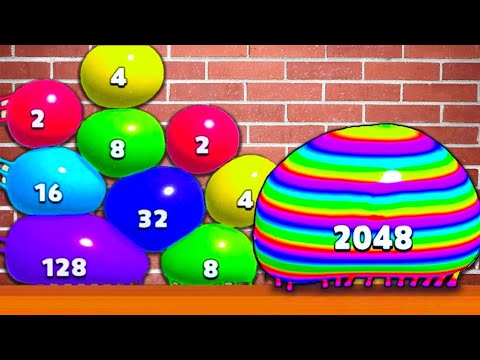 Blob Merge 3D All 'Rainbow' Blobs | 2048 Merges Android Gameplay - power Games