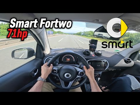2017 Smart Fortwo Coupe 1.0 Twinamic (71 hp) | POV Autobahn Test Drive in Germany