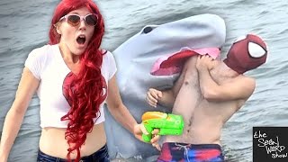 SPIDER-MAN vs SHARK with MARY JANE - Real Life Superhero Battle - TheSeanWardShow