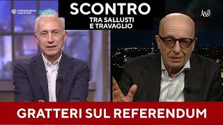Referendum, Travaglio sul Nove: "Gratteri? Ha stanato gli indagati per il sì". Scontro con Sallusti