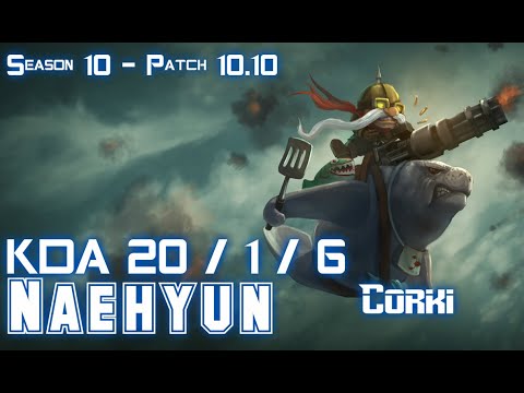 Naehyun CORKI vs EKKO Mid - Patch 10.10 KR Ranked