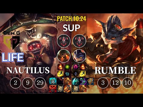 GEN Life Nautilus vs Rumble Sup - KR Patch 10.24