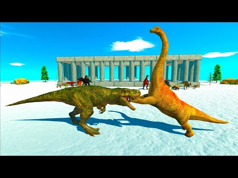 CARNIVORE DINOSAURS vs HERBIVORE DINOSAURS - Animal Revolt Battle Simulator