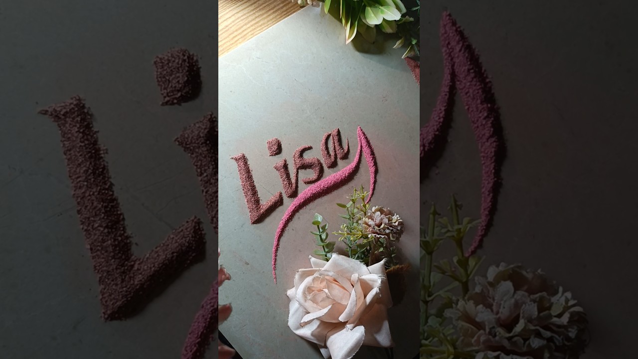 Lisa Request done ❤️✨ please subscribe and comment name#sandwriting #sandart #calligraphy #asmr