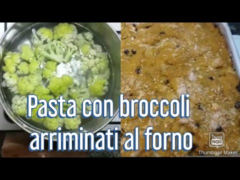 Pasta con broccoli arriminati al forno