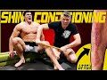 Ultra Painful SHIN CONDITIONING with UFC Fighter Stephen Wonderboy Thompson | Bodybuilder VS MMA