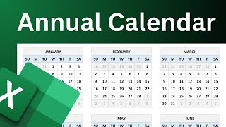How to Make a Yearly Calendar in Excel