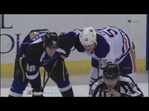 Ben Eager vs B.J. Crombeen Jan 19, 2012