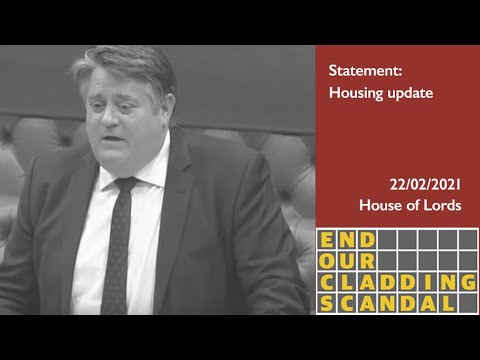 Cladding Funding Proposal - Lord Greenhalgh - House of Lords - 22/02/2021