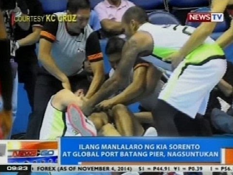 NTG: Ilang manlalaro ng Kia Sorento at Global Port Batang Pier, nagsuntukan