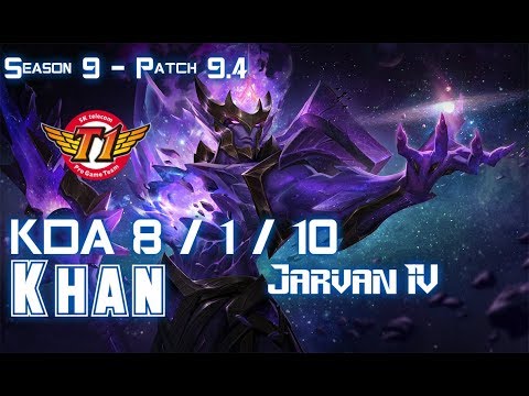 SKT Khan JARVAN IV vs JAYCE Top - Patch 9.4 KR Ranked