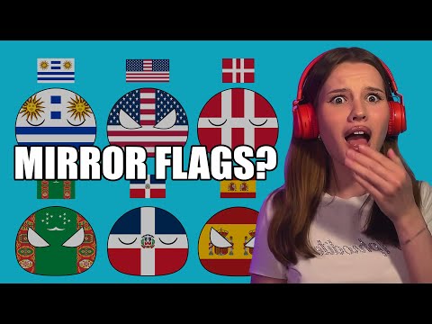 Mirror Flags 😲 #flags #countryballs #countries