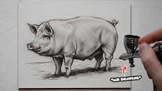 Easy AIRBRUSH Sketching- Quick, Loose Drawing, and a super fun way to start the day!