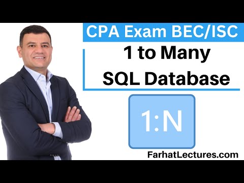 One to One Relationship in SQL Database CPA Exam BEC and Information Systems and Controls ISC