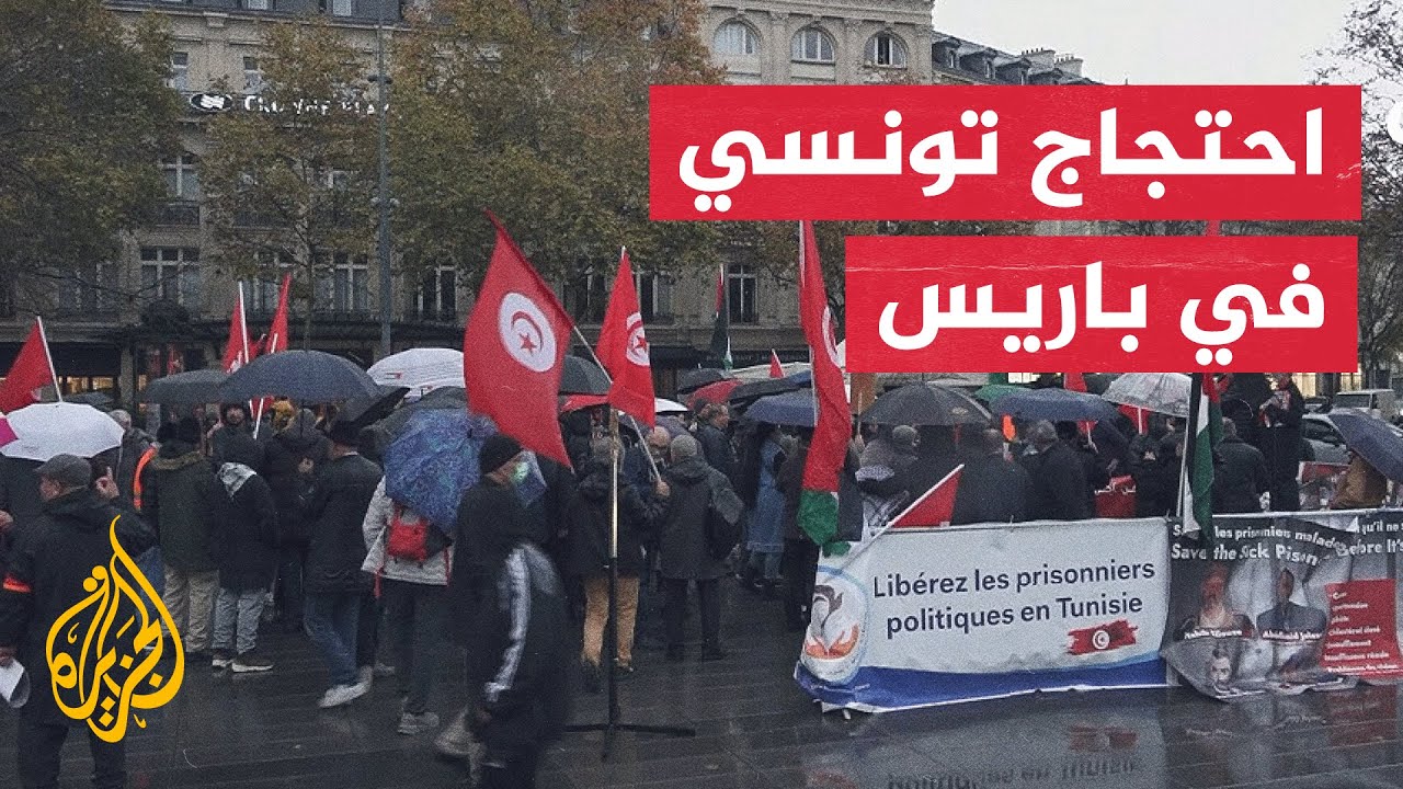 مظاهرة في باريس تندد بتدهور الأوضاع الحقوقية والسياسية بتونس