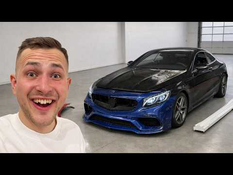 I'm converting my wrecked car into an S63 AMG… 😳