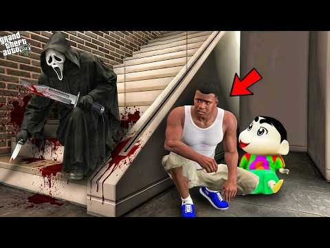Franklin Biggest Plan To Kill Ghost Face In Los Santos || SHINCHAN GTA 5 VIDEO