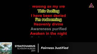 STRATOVARIUS KARAOKE - FAIRNESS JUSTIFIED