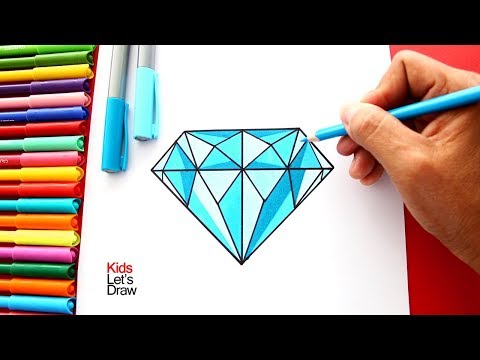 Cómo dibujar un Diamante de manera correcta y fácil | How to draw a Diamond