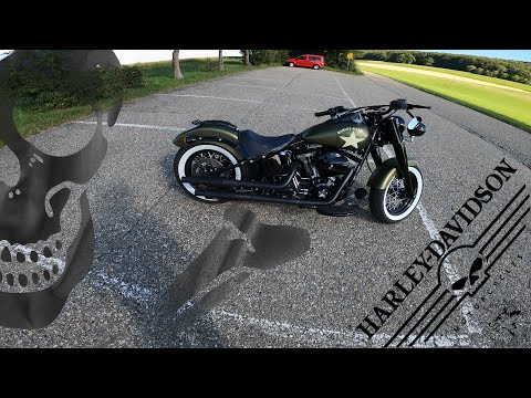 Short ride with bike presentation - 4K HD Softail Slim S mit Dr. Jekyll & Mr. Hyde