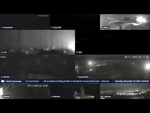Live views from Ukraine 11/26/2022 B - Kramatorsk, Kharkiv, Kyiv, Zaporizhzhia and other cities