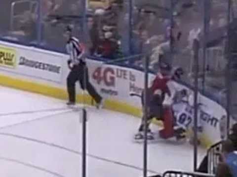 Aleksandr Burmistrov drills Matt Gilroy