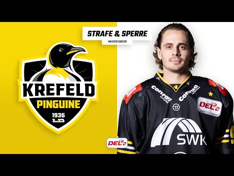 DEL2 | 1-game suspension for Mathew Santos | Krefeld Penguins
