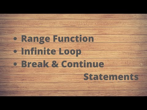 Rangeinfinite Loopbreak Continue Statements In Python Programming