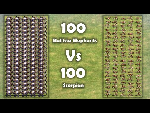 100 Ballista Elephants vs 100 Scorpions || Age of Empire: 2 Definitive Edition