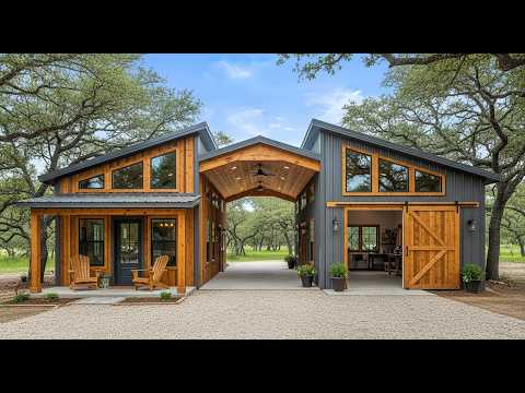 AFFORDABLE DOGTROT BARNDOMINIUM HOMES DESIGN UNDER 200K YOU CAN BUILD