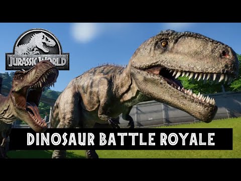 T-Rex, Spinoraptor, Indoraptor, Spinosaurus - Dinosaur Battle Royale 25 - Jurassic World Evolution
