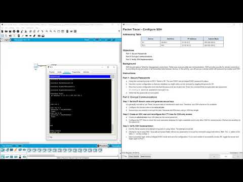 CCNA2-SRWEv7 - Lab 1.3.6 Packet Tracer - Configure SSH