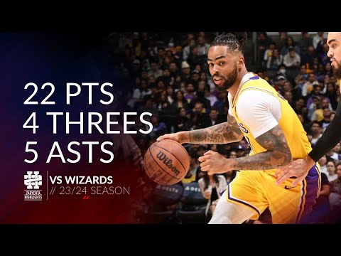D’Angelo Russell 22 pts 4 threes 5 asts vs Wizards 23/24 season