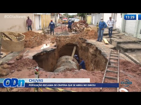 População reclama de cratera que se abriu no Dirceu 10 03 2022