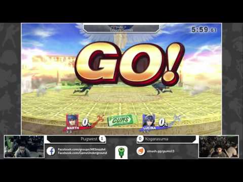 GUMS 13 Singles (Loser's Semis) - Pugwest (Marth) vs Kogarasuma (Lucina/Marth)