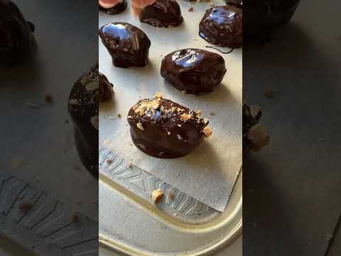 Chocolate Covered Snickers Stuffed Dates | Eating Bird Food