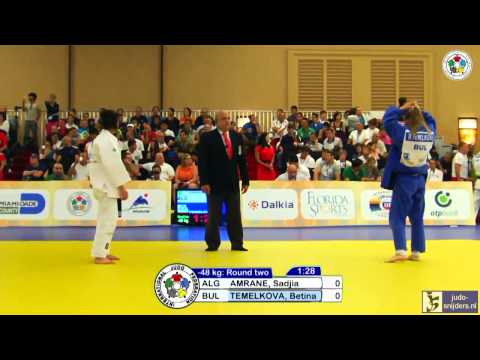 Judo World Championships Cadets Miami 2013: Amrane (ALG) - Temelkova (BUL) [-48kg]