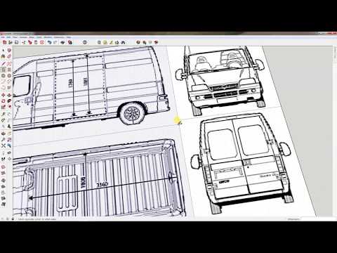 Sketchup - Modelle aus der Dreiseitenansicht - Auto 1