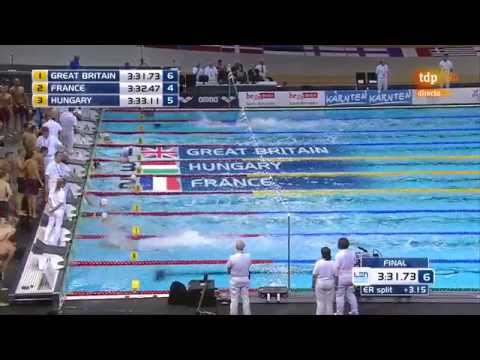 Men's 4x100m medley final LEN European Swimming Championships Berlin 2014