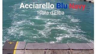 preview picture of video 'Dall'Elba Con Traghetto BluNavy Acciarello  | Acciarello wychodzi z Portoferraio (Isola d'Elba)'