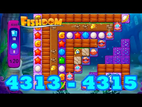 Fishdom Level 4313 - 4315 HD Walkthrough | 3 match puzzle | gameplay | android | GameGo Game | 4314