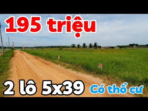 Bán đất 2 lô 5x39 có thổ cư giá rẻ 195 triệu gần Ngã 3 Quốc lộ 14C và Tỉnh lộ 796 Ninh Điền Tây Ninh