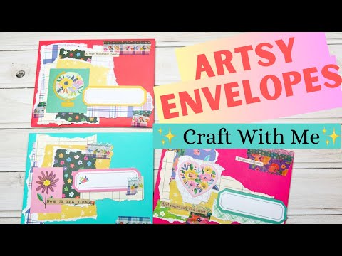 Artsy Envelopes 💌 Use Your Scraps!